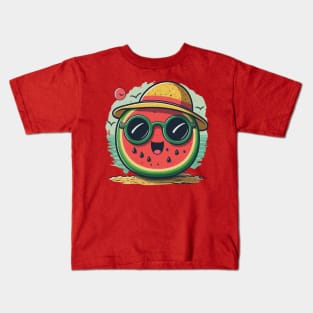 Wear Summer Happiness with This Watermelon Beach Tee Kids T-Shirt